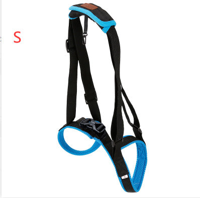 HKM-416083 Dog Hind Leg Support Harness - Adjustable Blue Auxiliary Belt for Walking