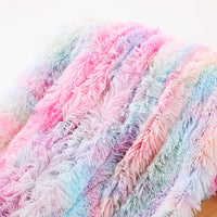 HKM-416147 Rainbow Tie-Dye Double Layer Blanket in Various Sizes and Colors
