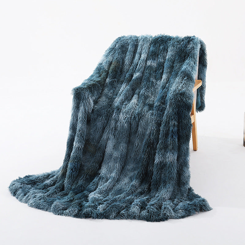 HKM-416147 Rainbow Tie-Dye Double Layer Blanket in Various Sizes and Colors
