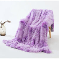 HKM-416147 Rainbow Tie-Dye Double Layer Blanket in Various Sizes and Colors