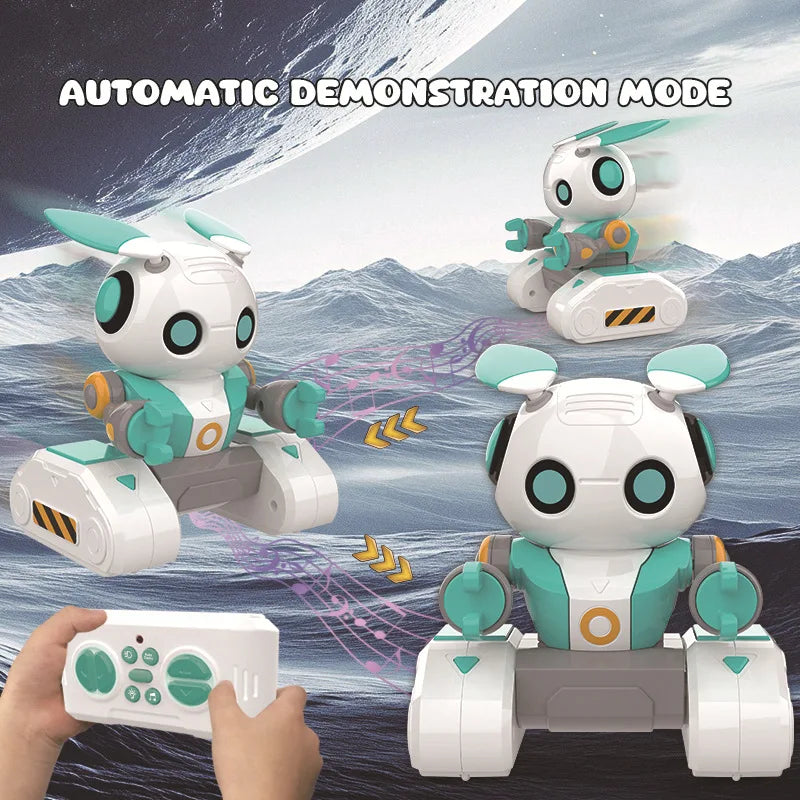HKM-416147 Smart Remote Control Rabbit Robot Toy with Light and Sound for Kids Ages 5 and Up