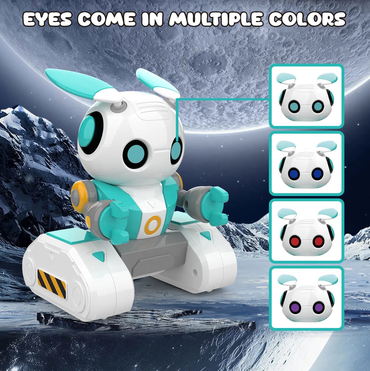HKM-416147 Smart Remote Control Rabbit Robot Toy with Light and Sound for Kids Ages 5 and Up
