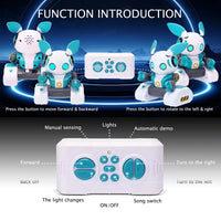 HKM-416147 Smart Remote Control Rabbit Robot Toy with Light and Sound for Kids Ages 5 and Up