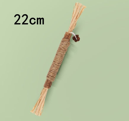 HKM-416339 Wooden Polygonum Molar Stick Cat Toy Tooth Cleaning Kitten Bite-resistant Catnip Teasing Snacks