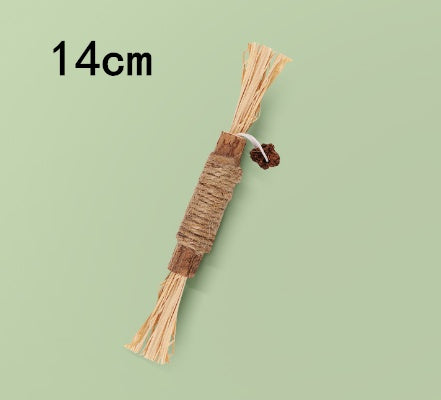 HKM-416339 Wooden Polygonum Molar Stick Cat Toy Tooth Cleaning Kitten Bite-resistant Catnip Teasing Snacks