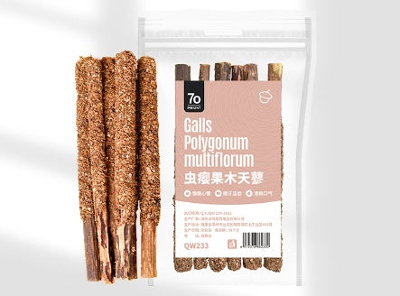 HKM-416339 Wooden Polygonum Molar Stick Cat Toy Tooth Cleaning Kitten Bite-resistant Catnip Teasing Snacks