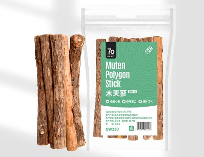 HKM-416339 Wooden Polygonum Molar Stick Cat Toy Tooth Cleaning Kitten Bite-resistant Catnip Teasing Snacks