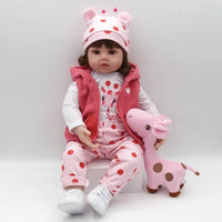 HKM-416403 Lifelike Silicone Reborn Baby Doll - 45 cm Realistic Full Body Toy for Children