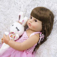 HKM-416403 Lifelike Silicone Reborn Baby Doll - 45 cm Realistic Full Body Toy for Children