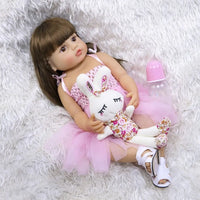 HKM-416403 Lifelike Silicone Reborn Baby Doll - 45 cm Realistic Full Body Toy for Children