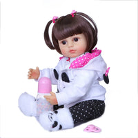 HKM-416403 Lifelike Silicone Reborn Baby Doll - 45 cm Realistic Full Body Toy for Children