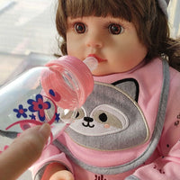 HKM-416403 Lifelike Silicone Reborn Baby Doll - 45 cm Realistic Full Body Toy for Children
