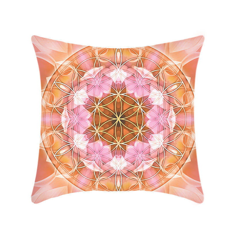 KTX-416403 Mandala Ethnic Print Single-Sided Bolster Cushion - 45x45cm, Various Colors