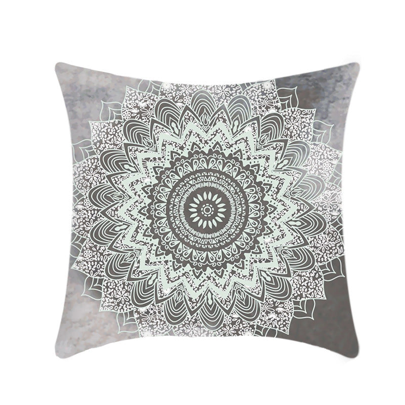KTX-416403 Mandala Ethnic Print Single-Sided Bolster Cushion - 45x45cm, Various Colors