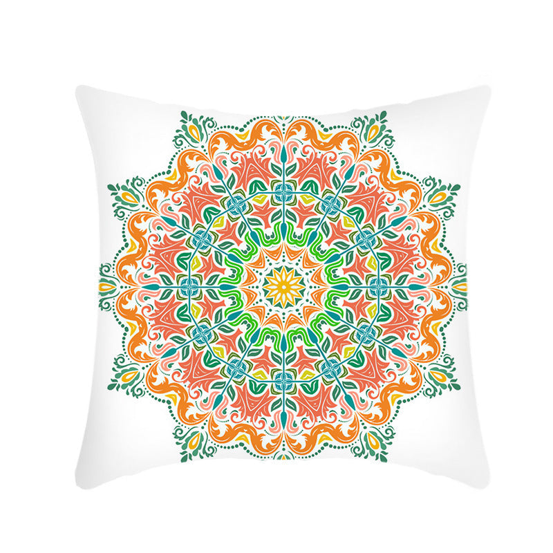 KTX-416403 Mandala Ethnic Print Single-Sided Bolster Cushion - 45x45cm, Various Colors