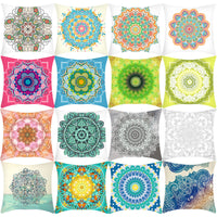 HKM-416403 Mandala Ethnic Print Single-Sided Bolster Cushion - 45x45cm, Various Colors