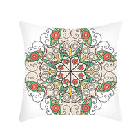 HKM-416403 Mandala Ethnic Print Single-Sided Bolster Cushion - 45x45cm, Various Colors