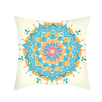 HKM-416403 Mandala Ethnic Print Single-Sided Bolster Cushion - 45x45cm, Various Colors
