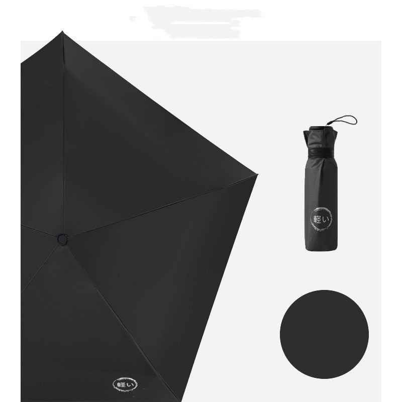 HKM-416403 Ultra-Light Compact Thumb Umbrella with UPF 50+ UV Protection in Solid Colors and Prints
