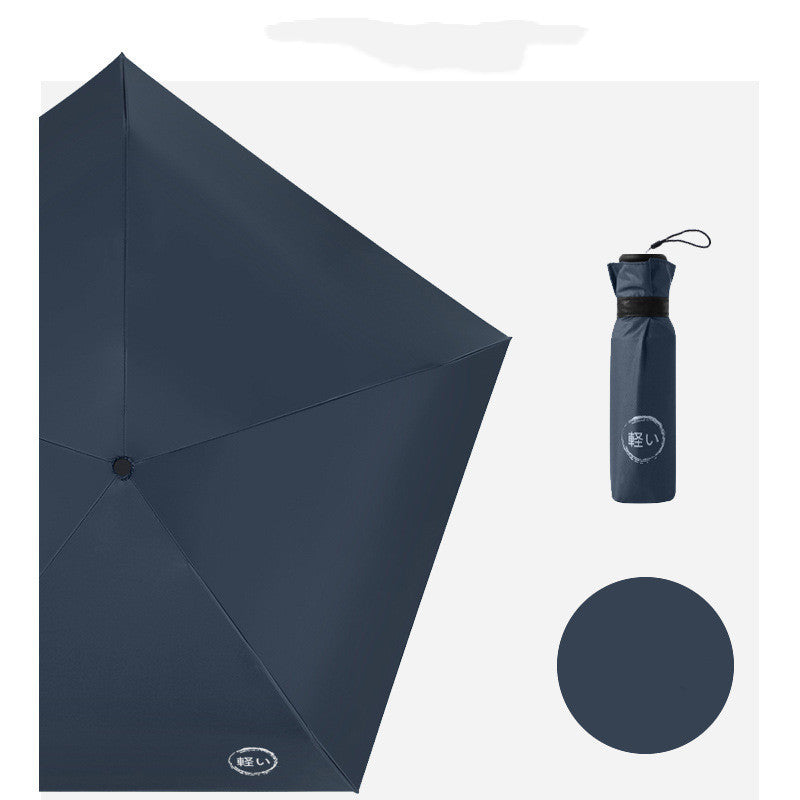 HKM-416403 Ultra-Light Compact Thumb Umbrella with UPF 50+ UV Protection in Solid Colors and Prints
