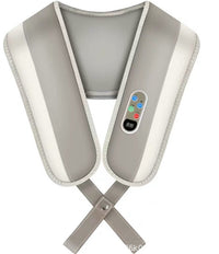 HKM-416467 Heating Neck and Shoulder Massager with Throbbing Massage Function - Eco-Friendly PU Leather, 48W Power