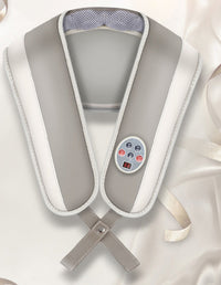HKM-416467 Heating Neck and Shoulder Massager with Throbbing Massage Function - Eco-Friendly PU Leather, 48W Power