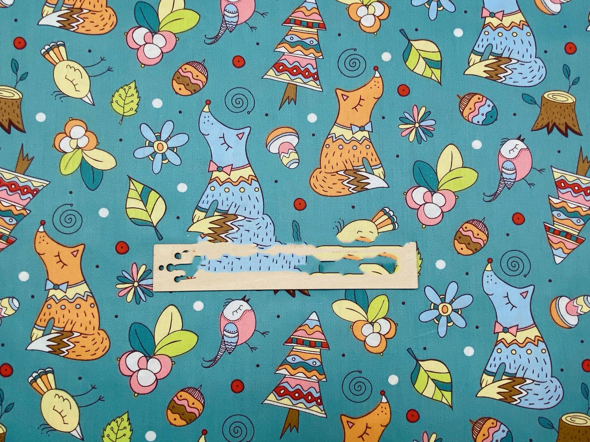 HKM-416531 Cotton Twill Quilt Cover with Cartoon Plant and Animal Prints - Multiple Colors Available