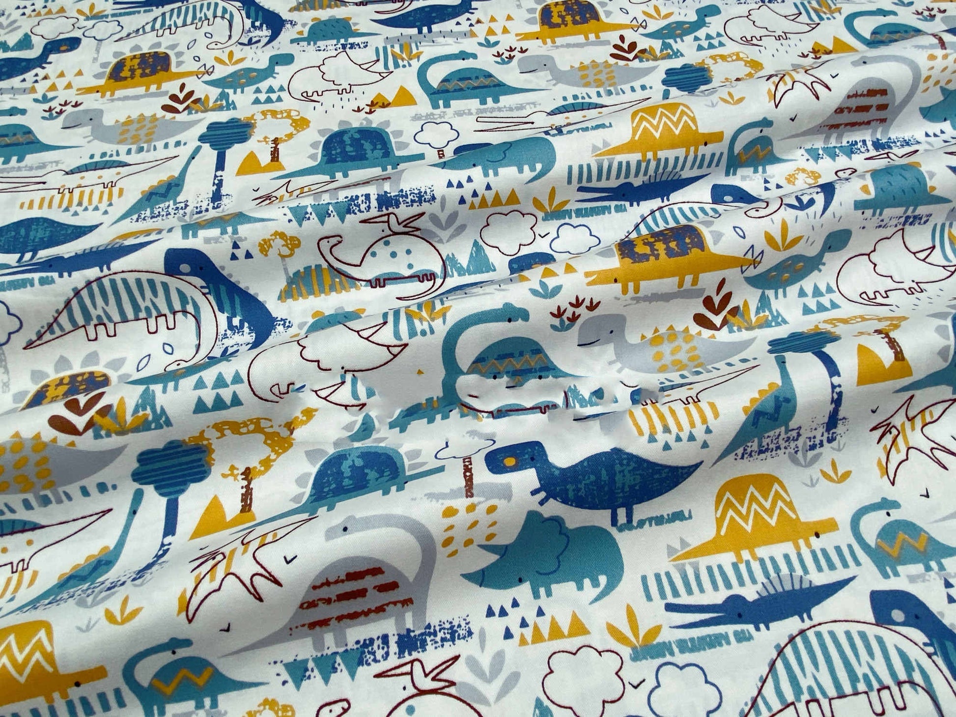HKM-416531 Cotton Twill Quilt Cover with Cartoon Plant and Animal Prints - Multiple Colors Available