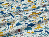 HKM-416531 Cotton Twill Quilt Cover with Cartoon Plant and Animal Prints - Multiple Colors Available