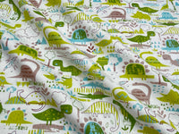 HKM-416531 Cotton Twill Quilt Cover with Cartoon Plant and Animal Prints - Multiple Colors Available