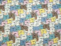HKM-416531 Cotton Twill Quilt Cover with Cartoon Plant and Animal Prints - Multiple Colors Available