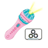 HKM-416531 Educational Projection Flashlight Toy for Kids, Drawing Projector with Battery, Ages 2-4