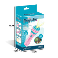 HKM-416531 Educational Projection Flashlight Toy for Kids, Drawing Projector with Battery, Ages 2-4