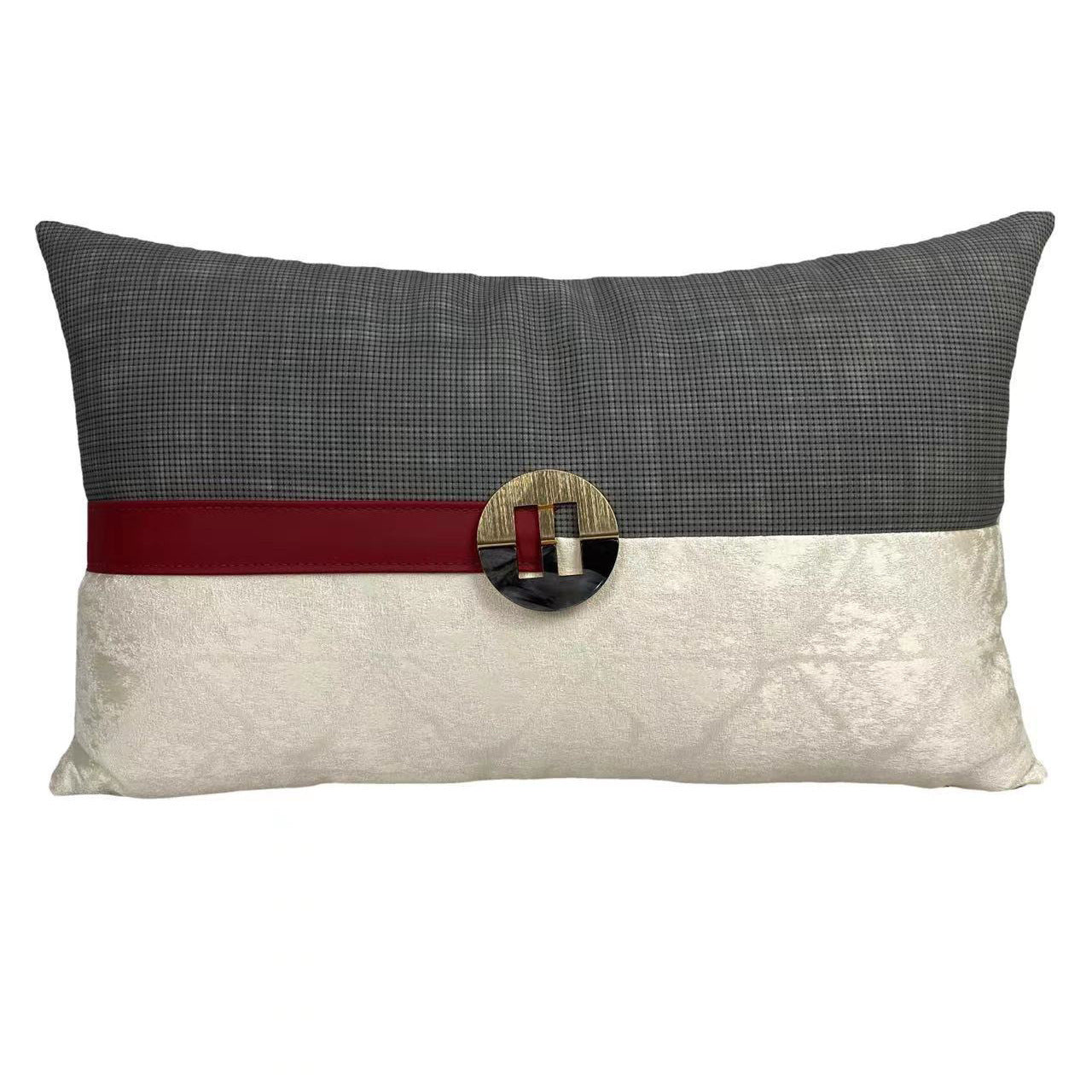 HKM-416531 Elegant Jacquard Woven Leather Pillowcase - Available in Square and Rectangular Sizes
