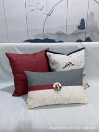 HKM-416531 Elegant Jacquard Woven Leather Pillowcase - Available in Square and Rectangular Sizes