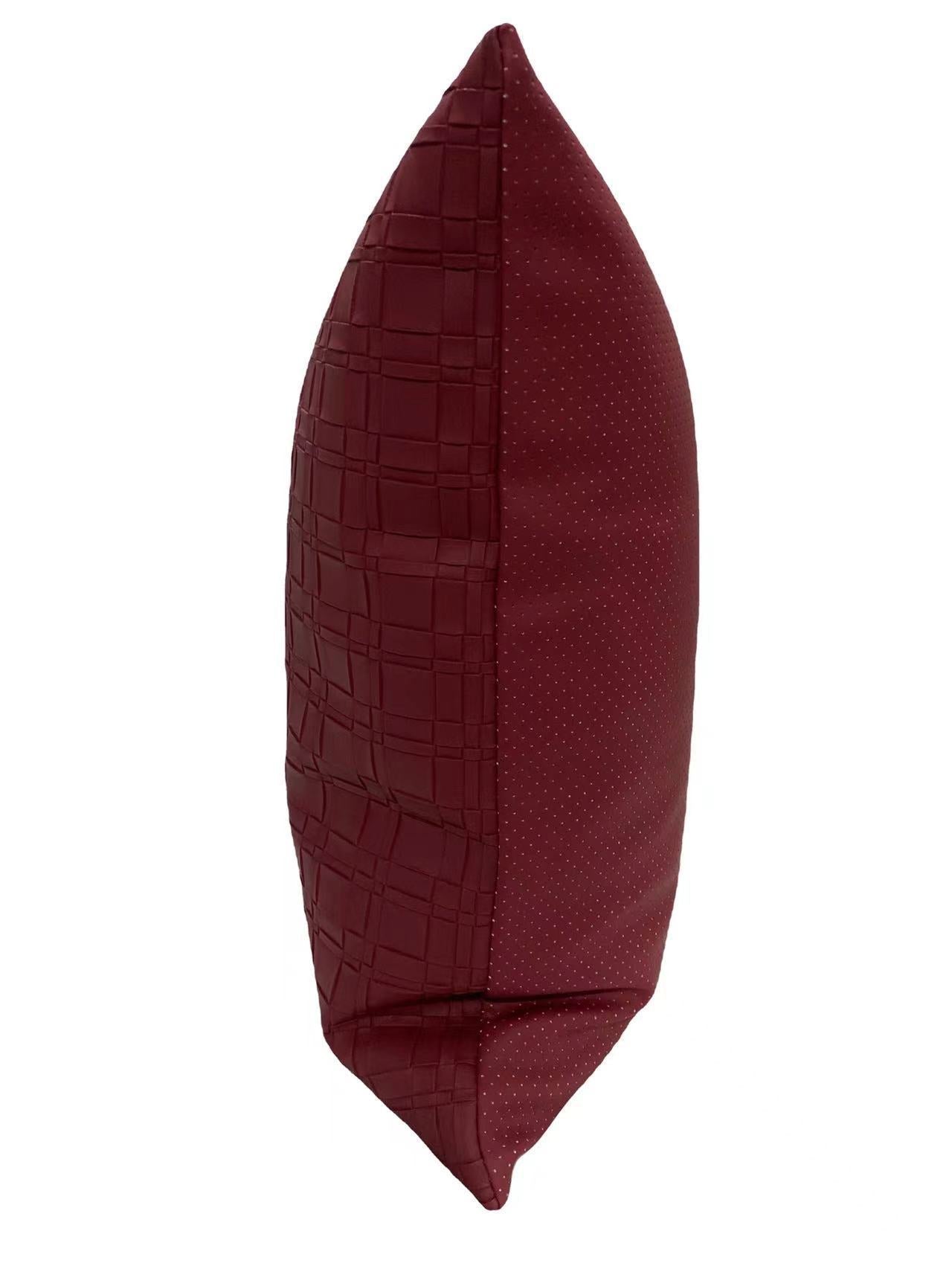 HKM-416531 Elegant Jacquard Woven Leather Pillowcase - Available in Square and Rectangular Sizes