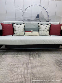HKM-416531 Elegant Jacquard Woven Leather Pillowcase - Available in Square and Rectangular Sizes