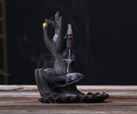 HKM-416659 Bergamot Lotus Backflow Incense Burner - Dual-Use for Home and Office Decoration