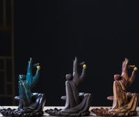 HKM-416659 Bergamot Lotus Backflow Incense Burner - Dual-Use for Home and Office Decoration