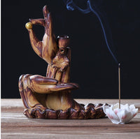 HKM-416659 Bergamot Lotus Backflow Incense Burner - Dual-Use for Home and Office Decoration