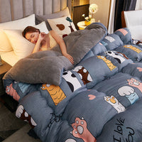 HKM-416723 Thickened Bamboo Fiber Winter Quilt – All Seasons, Various Cute Designs