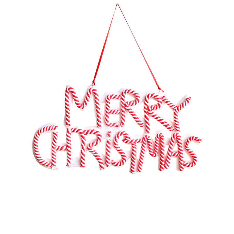 HKM-416851 Exquisite Polymer Clay Christmas Tree Ornaments with Merry Christmas Letter Plates