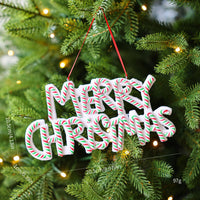 HKM-416851 Exquisite Polymer Clay Christmas Tree Ornaments with Merry Christmas Letter Plates