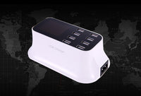 HKM-416915 8-Port USB Smart Fast Charger with LCD Display - Automatic Voltage & Current Detection