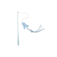 HKM-416915 Interactive Cat Teaser Toy with Feathers and Bite-Resistant Long Pole for Engaging Playtime