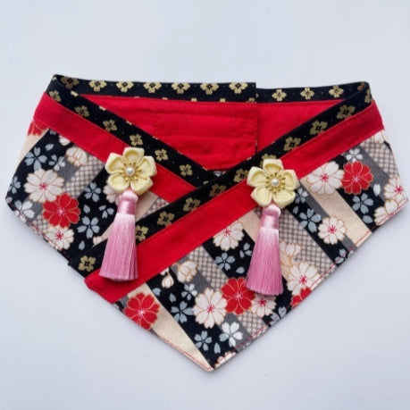 HKM-416979 Japanese Style Pet Scarf Bib in Various Patterns and Sizes