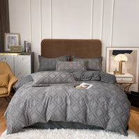 HKM-417043 Universal Bed Sheet and Quilt Cover Set - Fitted and Three-Piece Options Available in Various Sizes