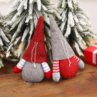 HKM-417171 Festive Christmas Faceless Doll Pendant - Cute Fabric Decoration for Holiday Cheer