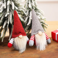 HKM-417171 Festive Christmas Faceless Doll Pendant - Cute Fabric Decoration for Holiday Cheer