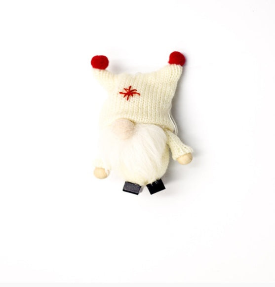 HKM-417171 Festive Christmas Faceless Doll Pendant - Cute Fabric Decoration for Holiday Cheer